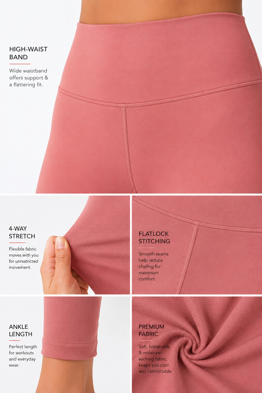 SheMoves High-Waist Performance Leggings - Image 4